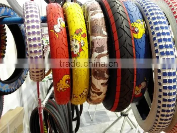 Colored Bicycle Tires Road 12 14 16 18 20 22 24 26 x 2.125 2.75 1.95 Tyre for Bike photo-2
