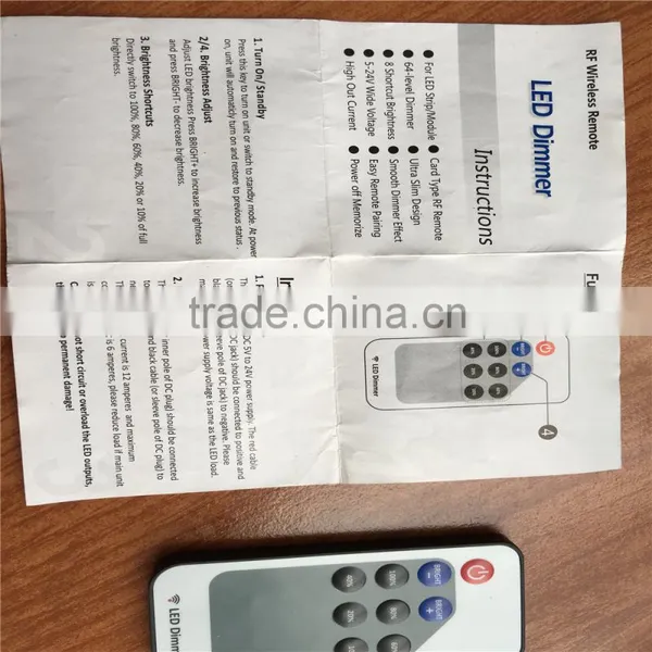 Led RGB Controller With RF Remote-Control,DC12V Led RGB Strip RF Controller photo-3