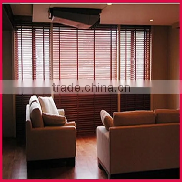 PVC faux wood window blind, cord pulley pvc shutter slats plastic roller shutter