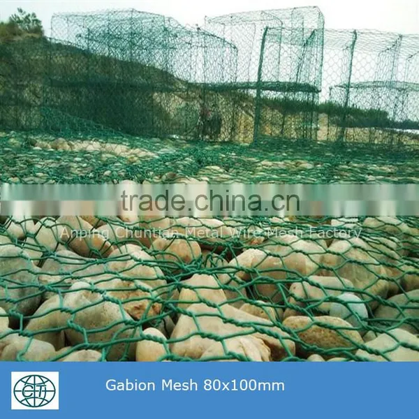 Zinc95% Al5% Coated Galfan Wire Gabion Box Made of Hexagonal Wire Mesh for Rockfall Netting photo-2
