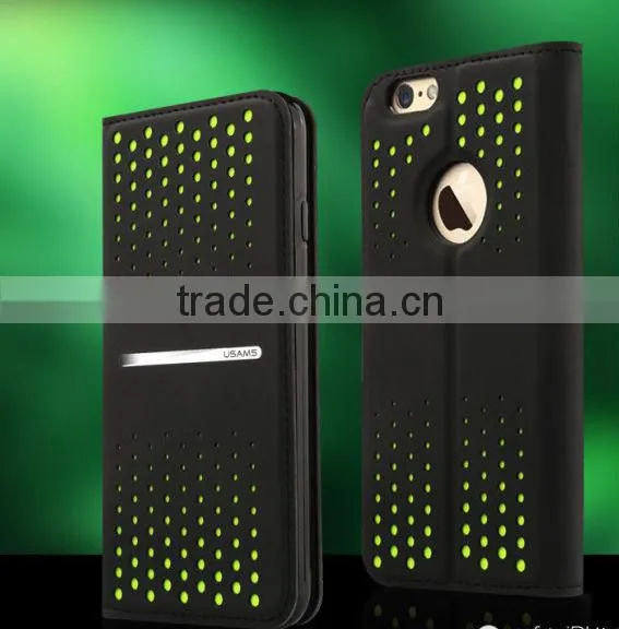 USAMS Brand Colorful Leather+tpu Case for Iphone 6 4.7