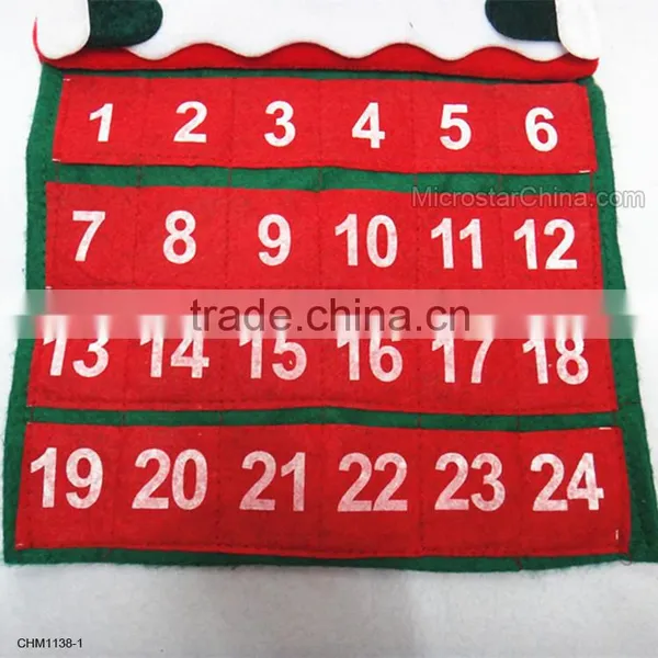 2016 New Year Merry Christmas Santa Claus Calendar Advent Christmas Tree Ornament Hanging Banner for Home Decoration photo-2
