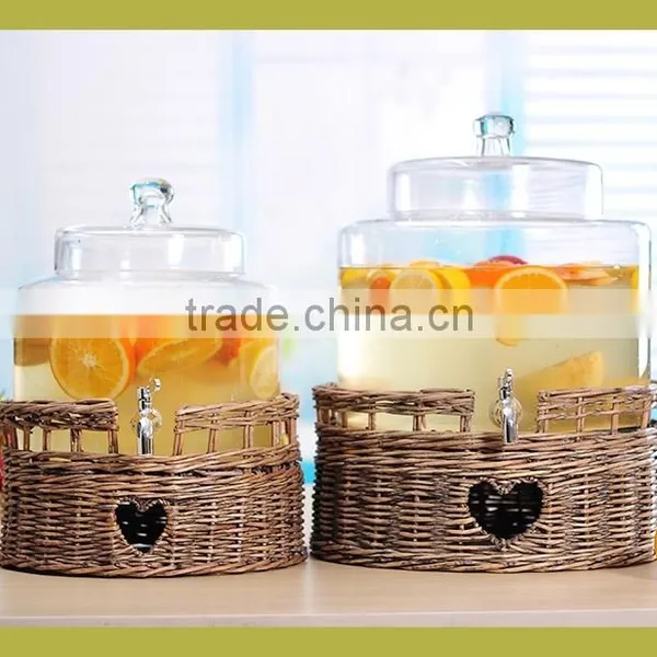Wholesale Glass Beverage Dispenser With Willow Base photo-2
