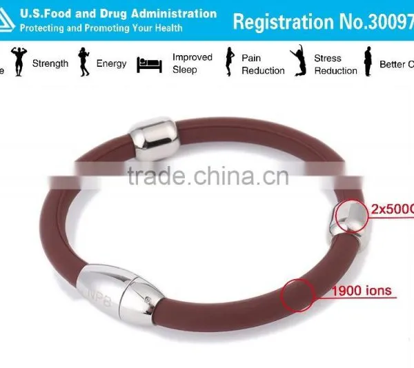 Noproblem P095 FDA Red Tourmaline Germanium Charm Sport Elegrant Unisex Power Magnetic Energy Bracelet photo-4