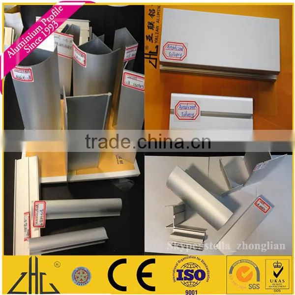 Wood Color Anodizing Polishing Aluminium Extrusion for Sliding Wardrobe Door All Types of 6063 Anodized Dies Aluminium Extrusion photo-3