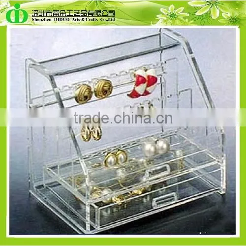 DDJ-0053 Chinese Factory Sells SGS Test Mini Clear Acrylic Jewelry Organizer Box photo-2