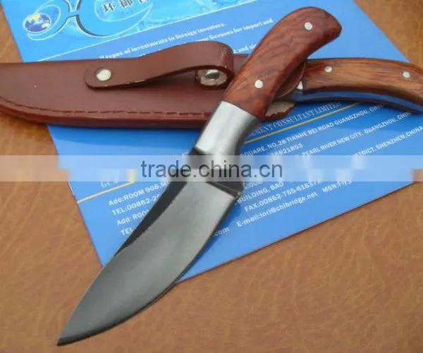 OEM Bernard II Handmade Hunting Knife Jungle Knife With Steel + Wood Handle UDTEK01325