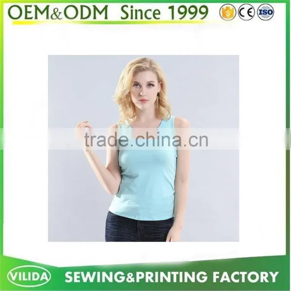 Bulk Fitness Bodybuilding Tank Top Bamboo Fiber Cotton Plain Custom Women Grey Tank Top OEM photo-5