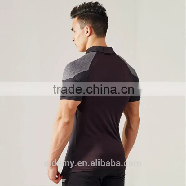 Dri Fit Shirts Wholesale Fitness Fashion Polo Shirt ,seamless Sport Shirt photo-3