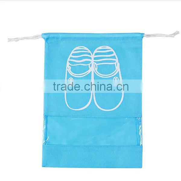 Portable Travel Dust Drawstring Dress Shoes Nonwoven Storage Bag photo-3