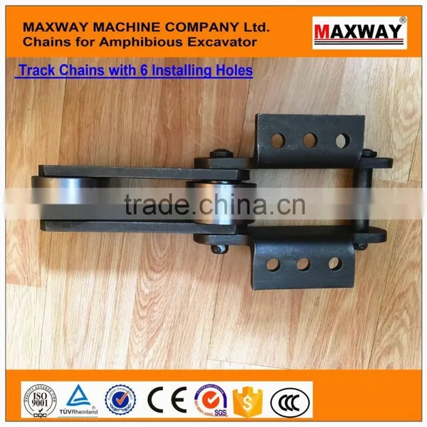 China Made Strong Chains of Swamp Excavator, Chains of Swamp Buggy Excavator , 40Cr Steel Material, MAXWAY Machine Company
