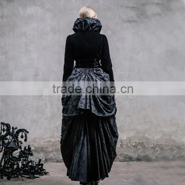 Devil Fashion 2015 Ladies Gothic Coat in Autumn CT005 photo-3