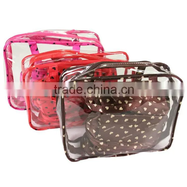Factory Direct Hot New Products for 2015 Clear Vinyl Travel Cosmetic Bag photo-6