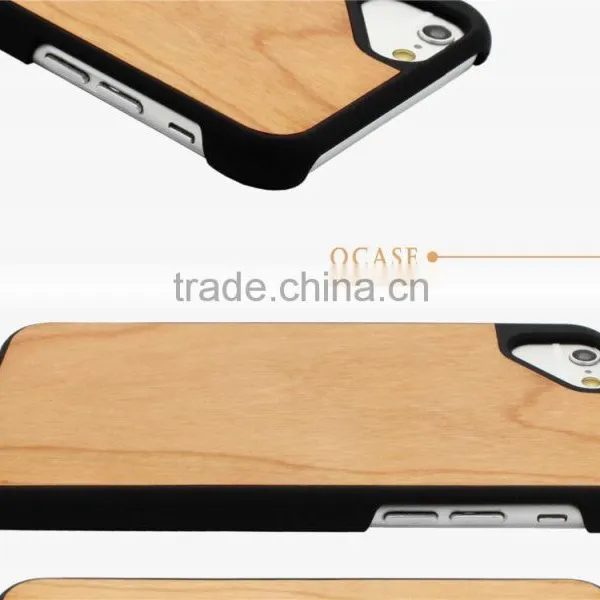 Good Hand Feeling PC & Cherry Wood Engraving Two in One Phone Case for Iphone 6 photo-4