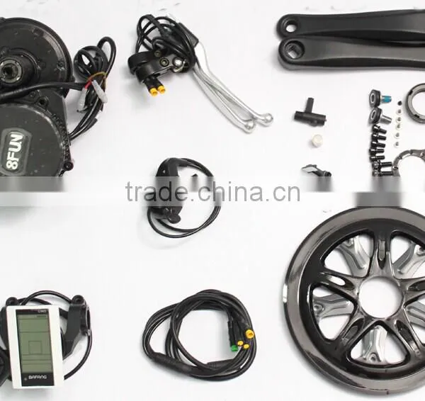 8 fun/bafang mid crank newest 9 tubes controller ebike kit 48v750w mid crank motor electric bike conversion kit made in china