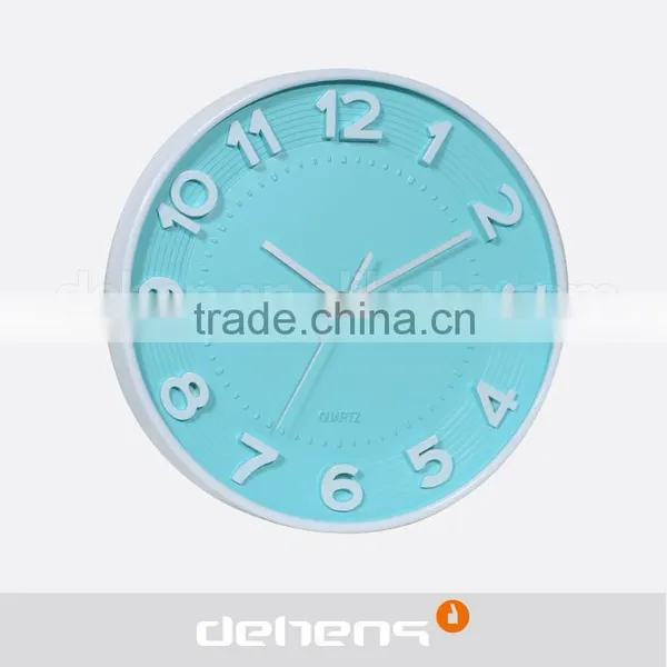 DEHENG Embossed Design and Fresh Plastic Wall Clock photo-3