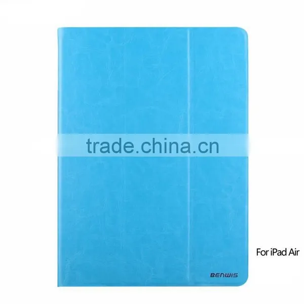 Chinese OEM PU 3 Folds Tablet pc Leather Stand Case for IPad Air 2 photo-3