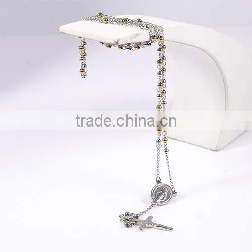 China Biggest Wholesale Fashionable Dither Beads Cross Pendant Charming Necklace photo-3
