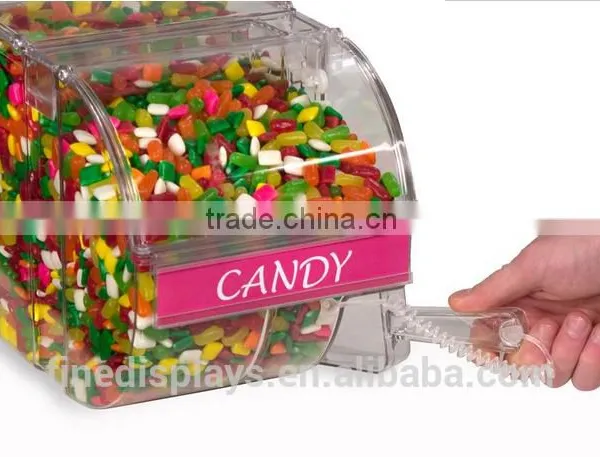 3 Gallon Acrylic Candy Bin w/ Scoop & Label Holder(CB-B-0221) photo-2