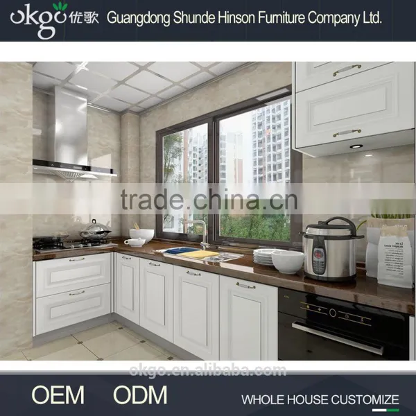 PVC Membrane Classic Design Kitchen Cabinets photo-4
