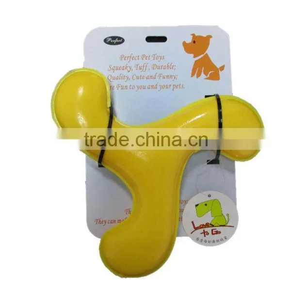 PVA Boomerange Dog Toy, Squeaky Pet Dog Toy for Professional Training