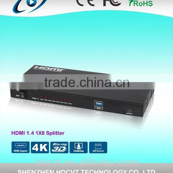 8 Way Hdmi Splitter Support 3D 1080P Hdmi Splitter 1x8 , Latest photo-6