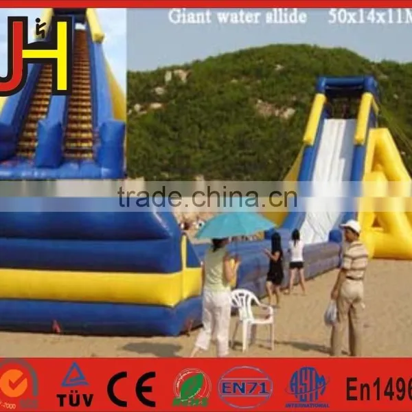 2016 JH Brand 0.55mm PVC Material Giant Hippo Inflatable Water Slide For Adults photo-2
