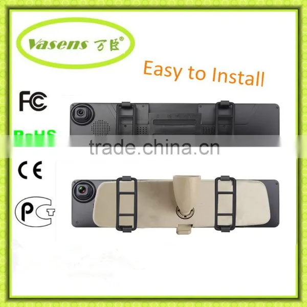 Vasens 168 Dual Lens Rearview Mirror Reversing View G-sensor Car Dvr photo-3