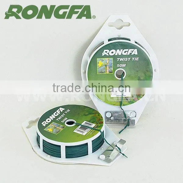 Plastic Green PVC Twist Tie With Dispener and Cutter for Gardening photo-3