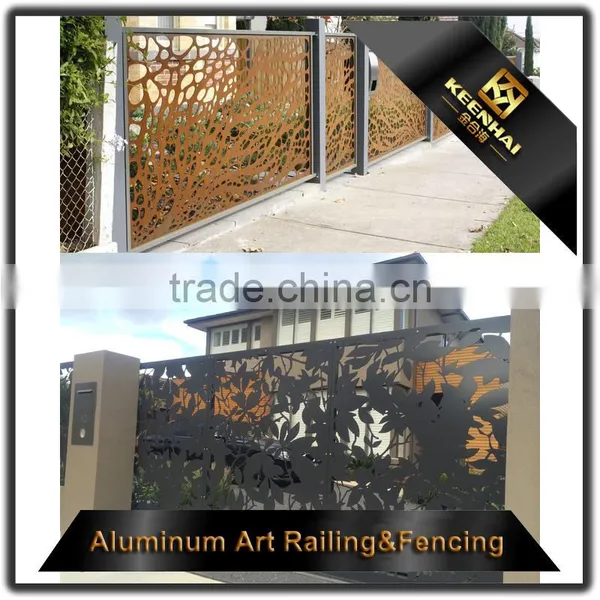 Powder Coated Cast Aluminum Main Gate and Fence Wall Design photo-6