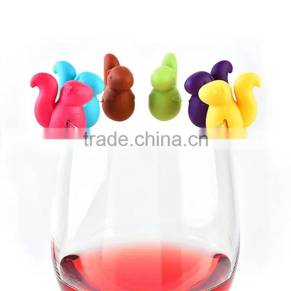 Cute Cartoon Shape Squirrel Party Wine Plug Set, Colorful Squirrel Bottle Stopper photo-2