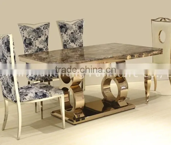 Dubai Design Rose Golden Dining Table for Banquet photo-5