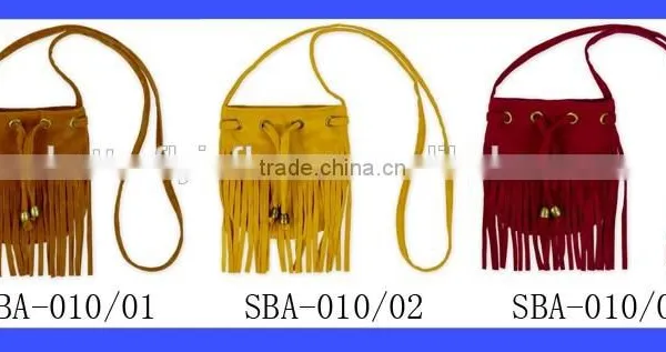 Cheap Vintage Fancy Design Coffee Suede Tassel Baby Kids Change Purse photo-5