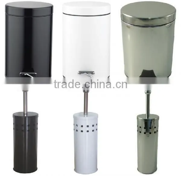 Colorful Metal Pedal Bin and Toilet Brush photo-6