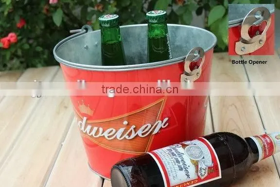 Newest Metal Beer Bucket Ice Barrel Decoration Pail With Attractive Printing photo-4