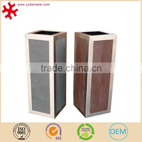Outdoor Garden Plant Pot Tall Squre Stainless Steel Frame With GRP Panels photo-3
