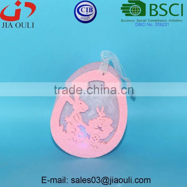BSCI Audit Factory New Design Easter Decorations With LED Light Non-woven Hanging Eggs Decorations photo-5