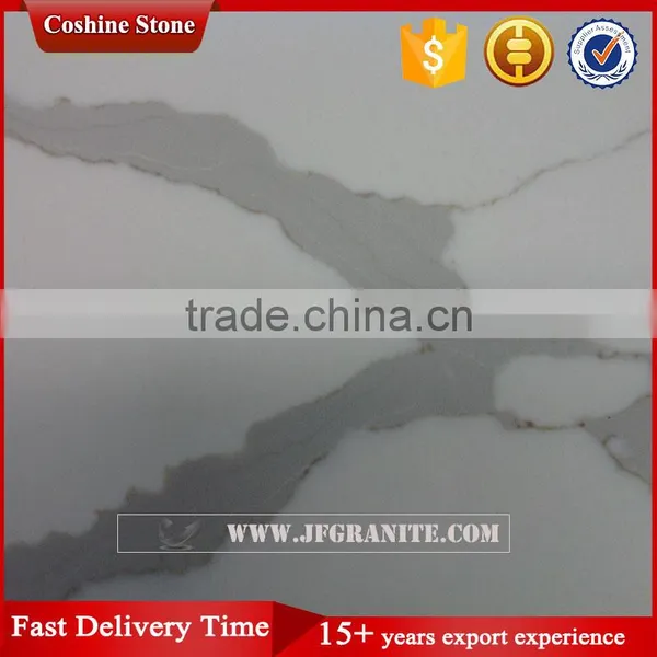 Jianfa Calacatta White Quartz Slab Price photo-2