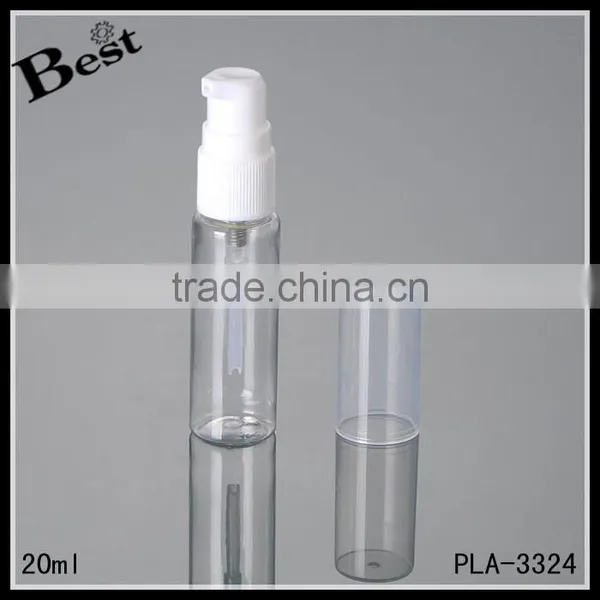 20ml Clear PET Cosmetic Plastic Spray Bottle Wholesale Small Plastic Spray Bottle With Clear Over Cap photo-2