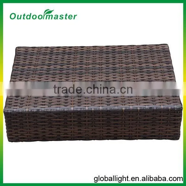 Outdoor Foldable Wicker Side Table Patio Furniture photo-3