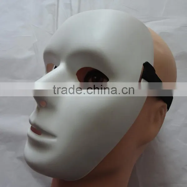 PVC Plastic Jabbawockeez Hiphop White Dance Face Mask for Dance False Face Mask photo-6