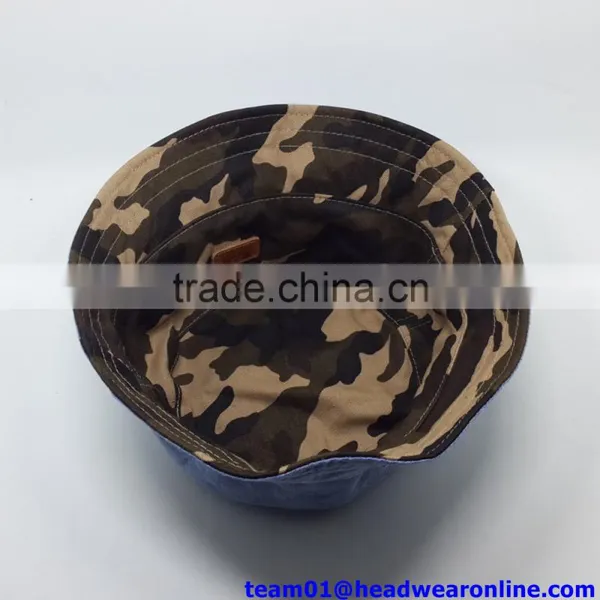 Fashion Reversible Bucket Hat/Cap Wholesale 100%cotton Twill Hat photo-5
