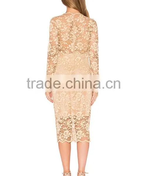 Top Sale Latest Design Lace Dress Modern Fashion Party Dress photo-3