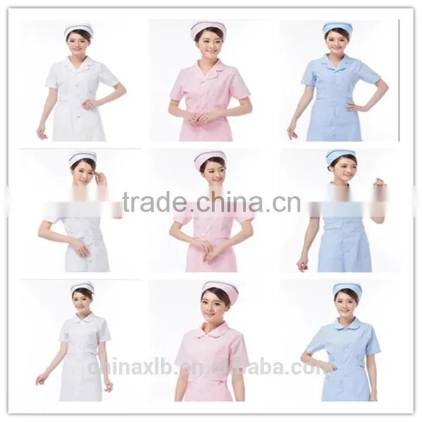 Men Blue Cotton Medical Work Uniform / Nurse Staff Scrub Suit Design / Navy White Uniform photo-4