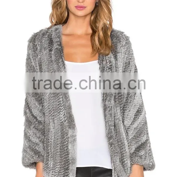 Winter High Quality Custom Rabbit Fur Coats Girls OEM Service photo-2