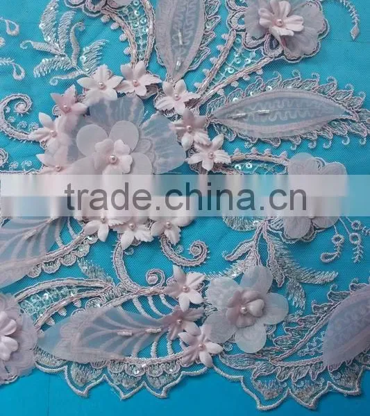 Chinese Wholesale 3d African Lace Dress Fabric photo-5