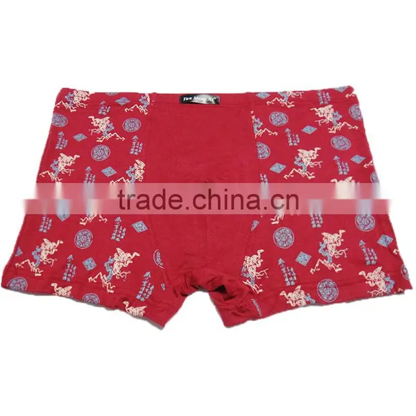 Fancy Printing Bamboo Fiber Men Boxres Good Elasticity Men Shorts Stock Boyshort photo-2