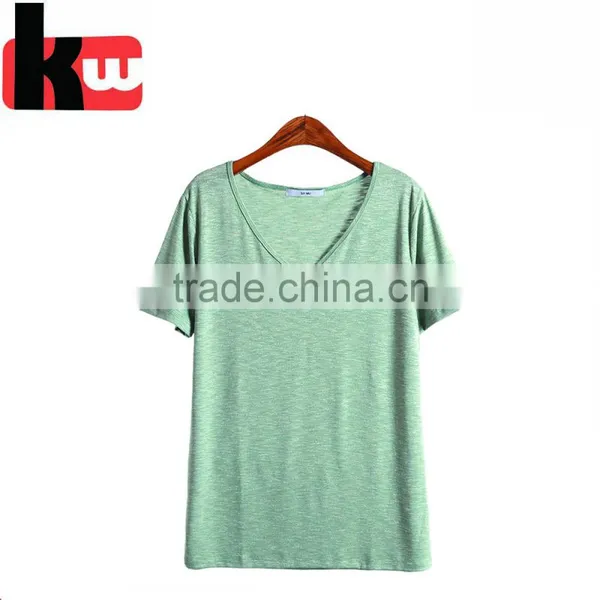 Wholesale Plain Color Women T Shirt Custom Bulk Cotton Lady Tee Shirts