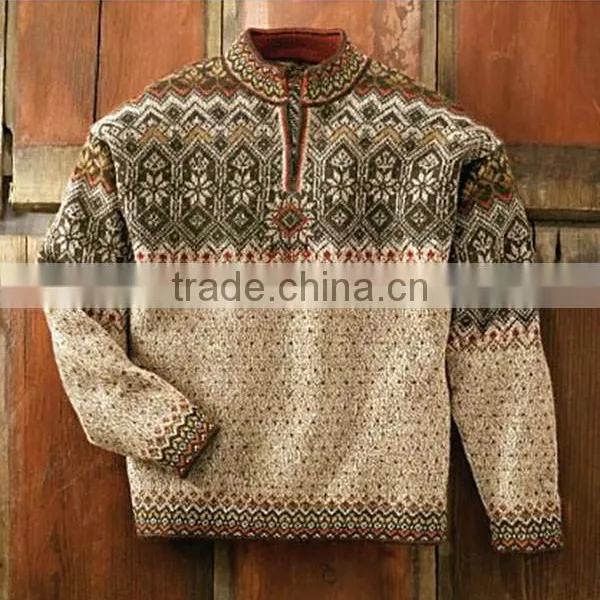 Latest Design Fancy Pullover Knitted Man Wool Sweater photo-6