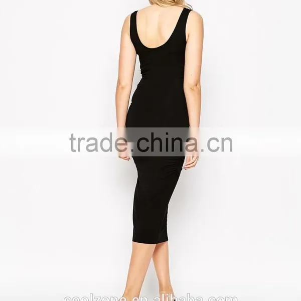Scoop Neckline Soft Touch Tank Dress for All Stages of Maternity photo-3